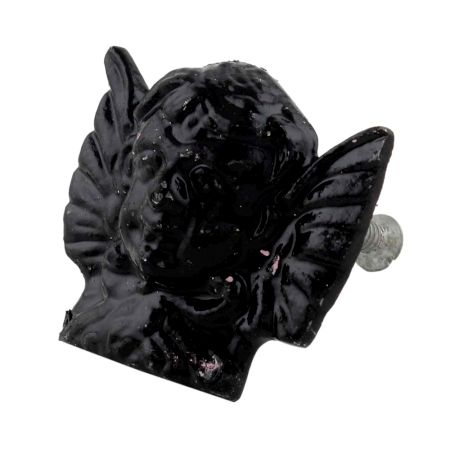 Black Angel Iron Cabinet Knob